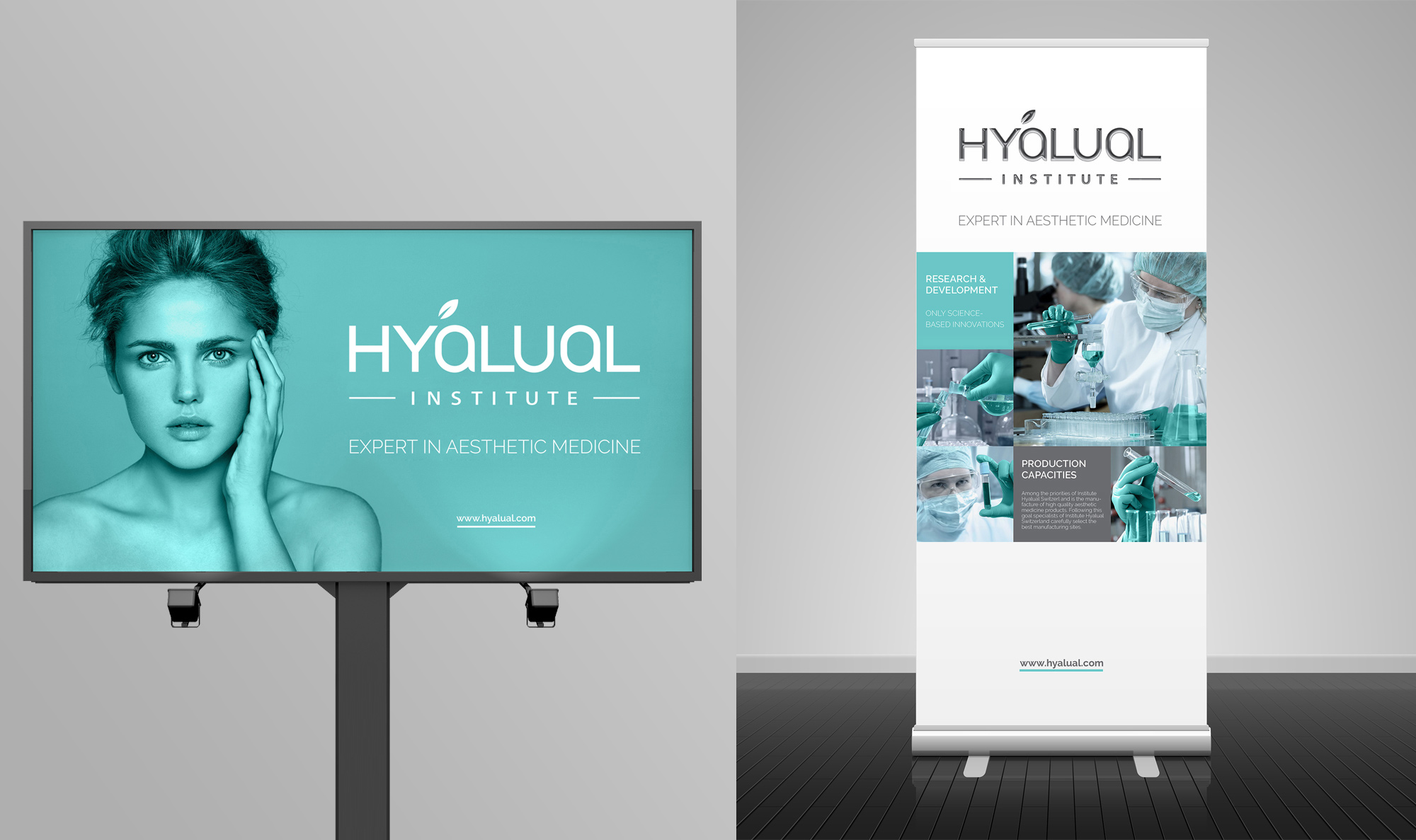 Разработка фирменного стиля для компании Institute Hyalual Швейцария портфолио