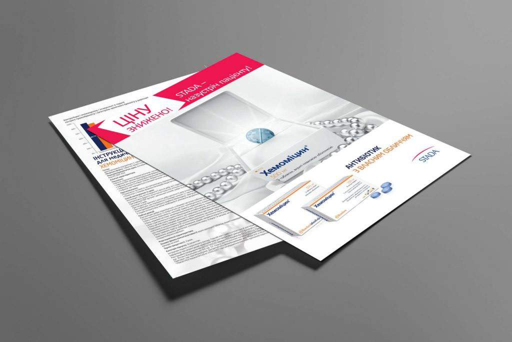 Flugblatt-Design für Antibiotika