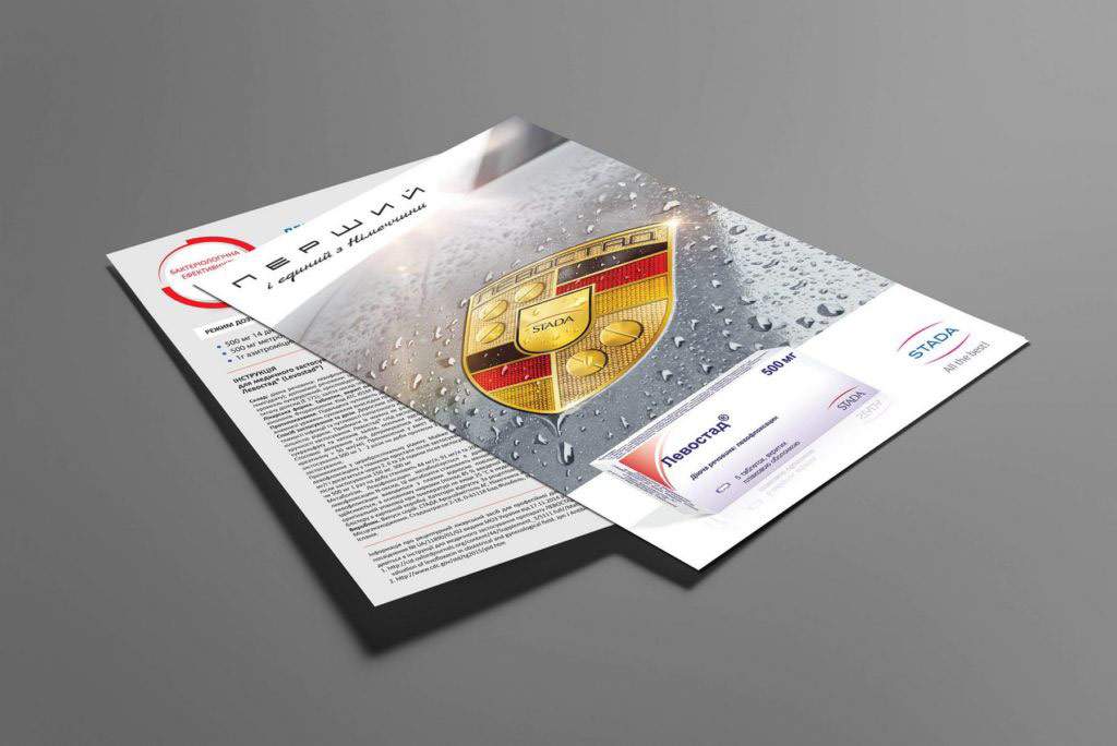 Flugblatt-Design für Antibiotika von Stada AG