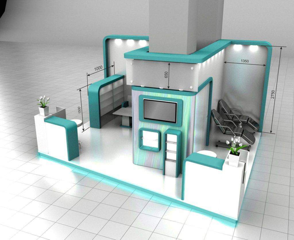 Design und Modellierung des geplanten Standes