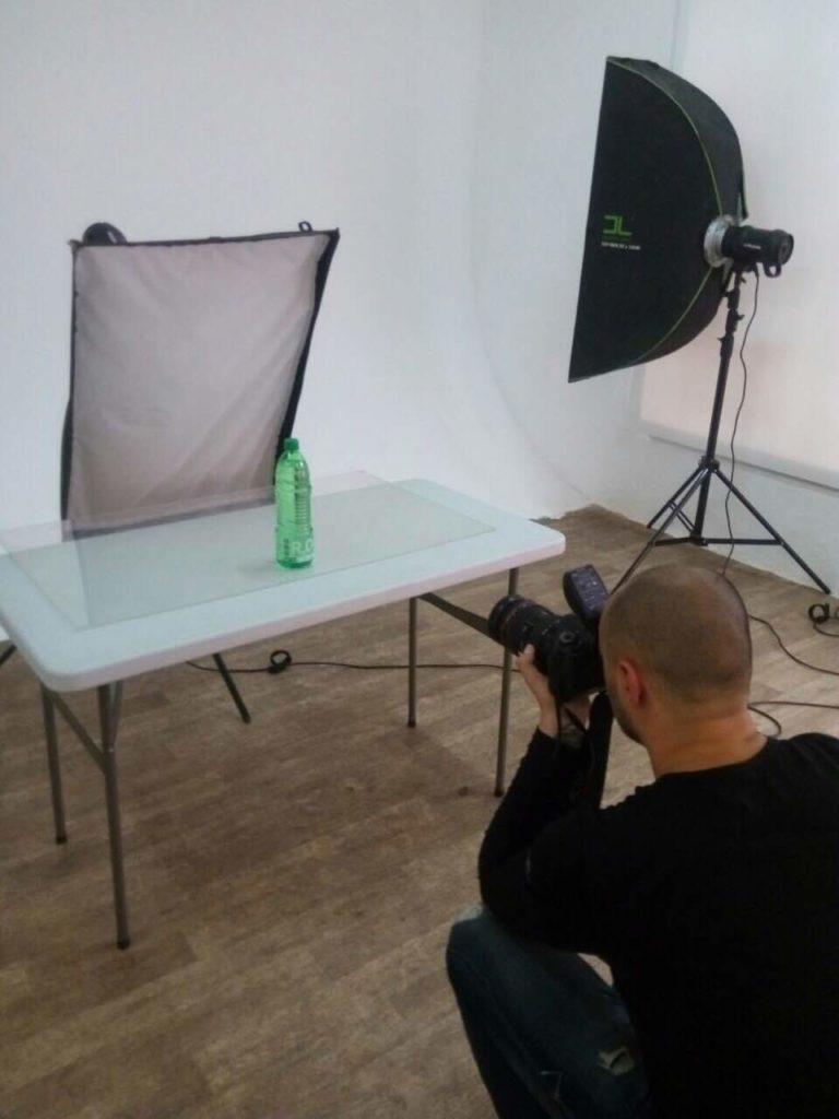 Fotoshooting für das Mineralwasser