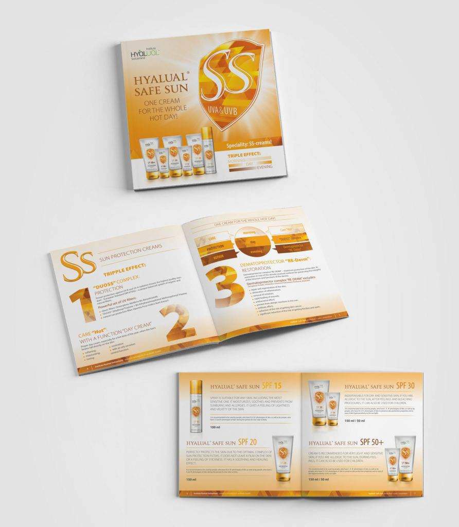Kataloggestaltung für Safe Sun Sonnencreme