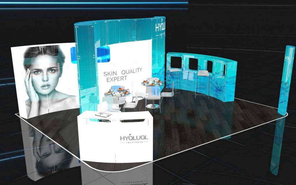 Beleuchteter LED Messestand