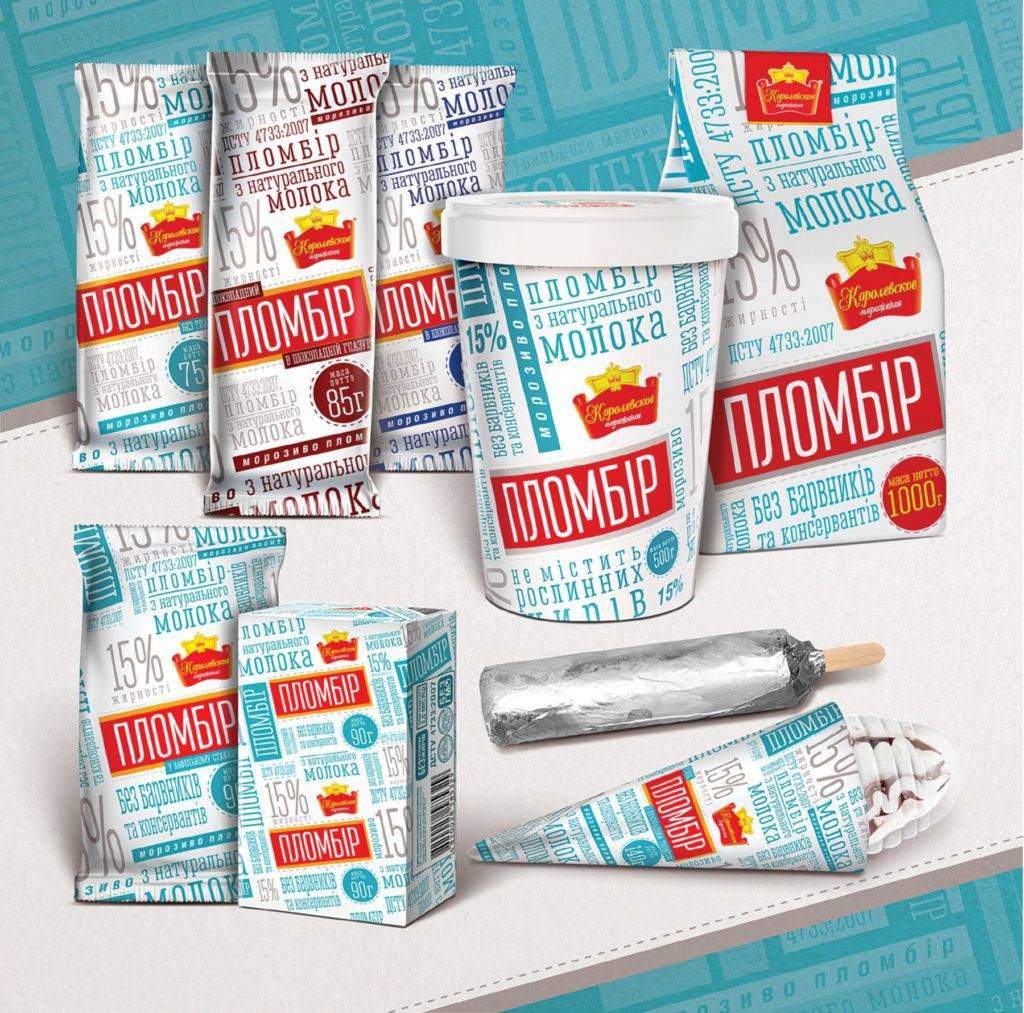 Verpackungsdesign für Eis