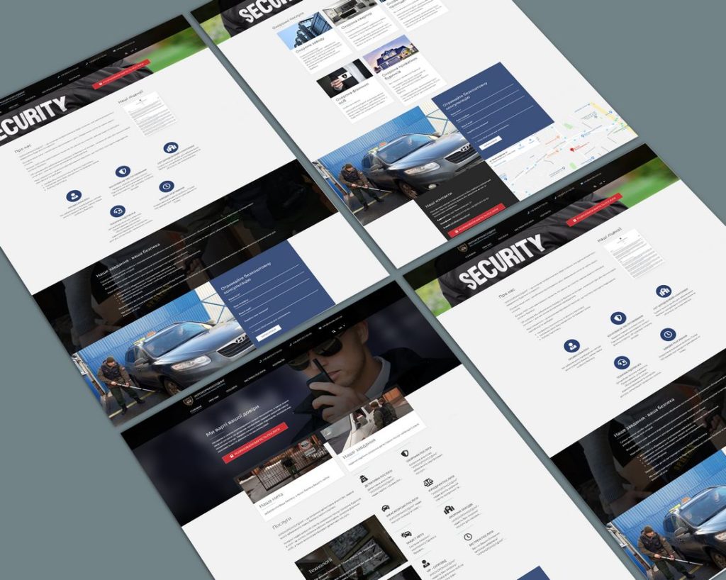 Website-Entwicklung für eine Sicherheitsfirma